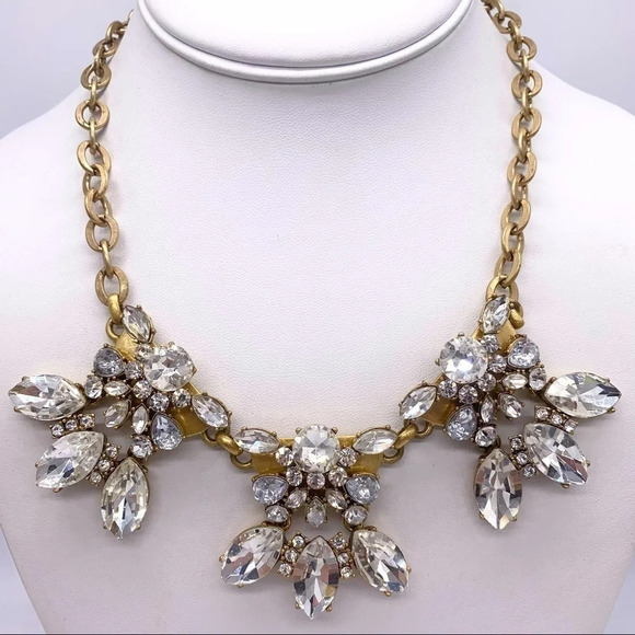 J. Crew Jeweled Cluster Necklace - Picture 1 of 3